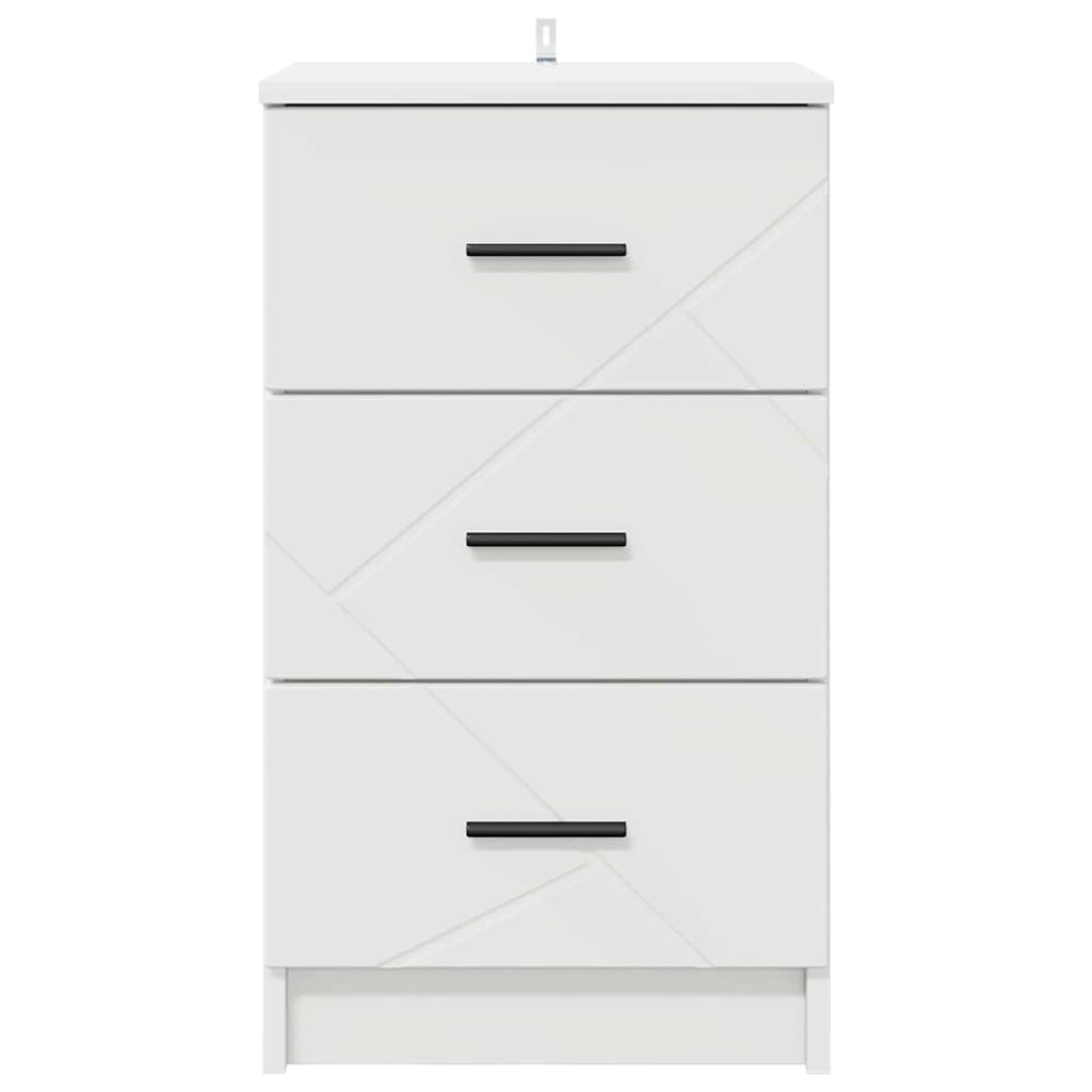 vidaXL Bedside Cabinet White 38 x 38 x 66 cm Engineered wood