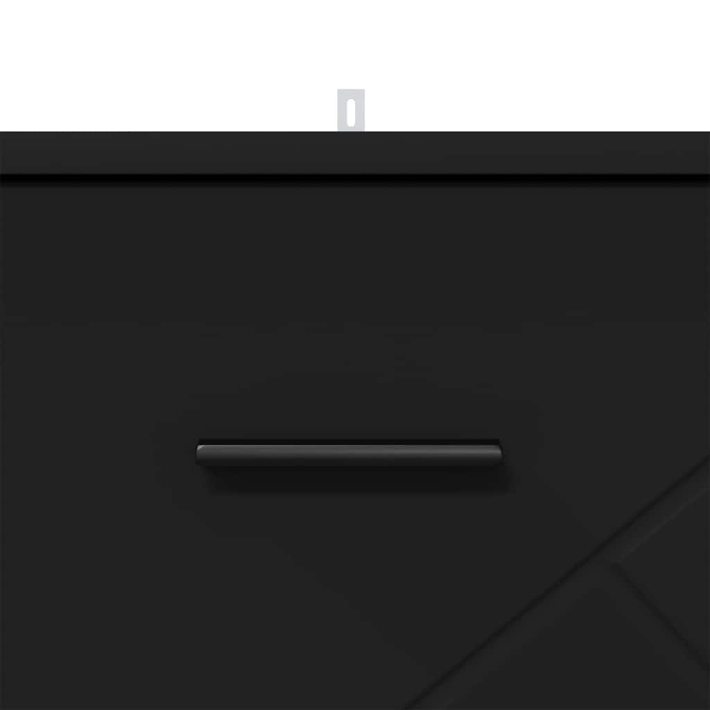 vidaXL Bedside Cabinet Black 38 x 38 x 66 cm Engineered wood