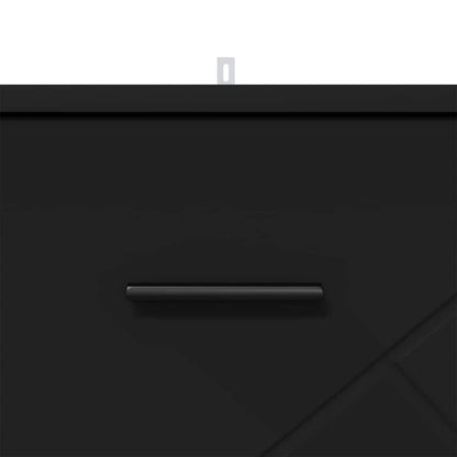 vidaXL Bedside Cabinet Black 38 x 38 x 66 cm Engineered wood