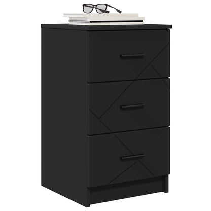 vidaXL Bedside Cabinet Black 38 x 38 x 66 cm Engineered wood