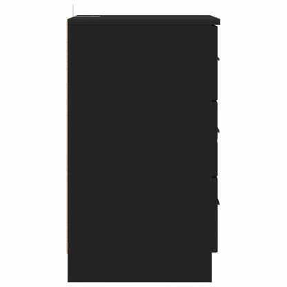 vidaXL Bedside Cabinet Black 38 x 38 x 66 cm Engineered wood