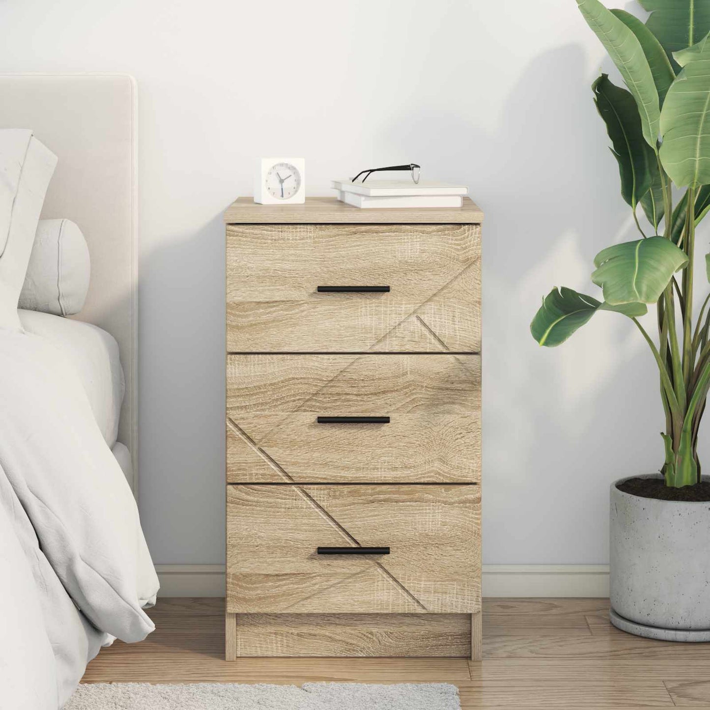 vidaXL Bedside Cabinet Sonoma oak 38 x 38 x 66 cm Engineered wood