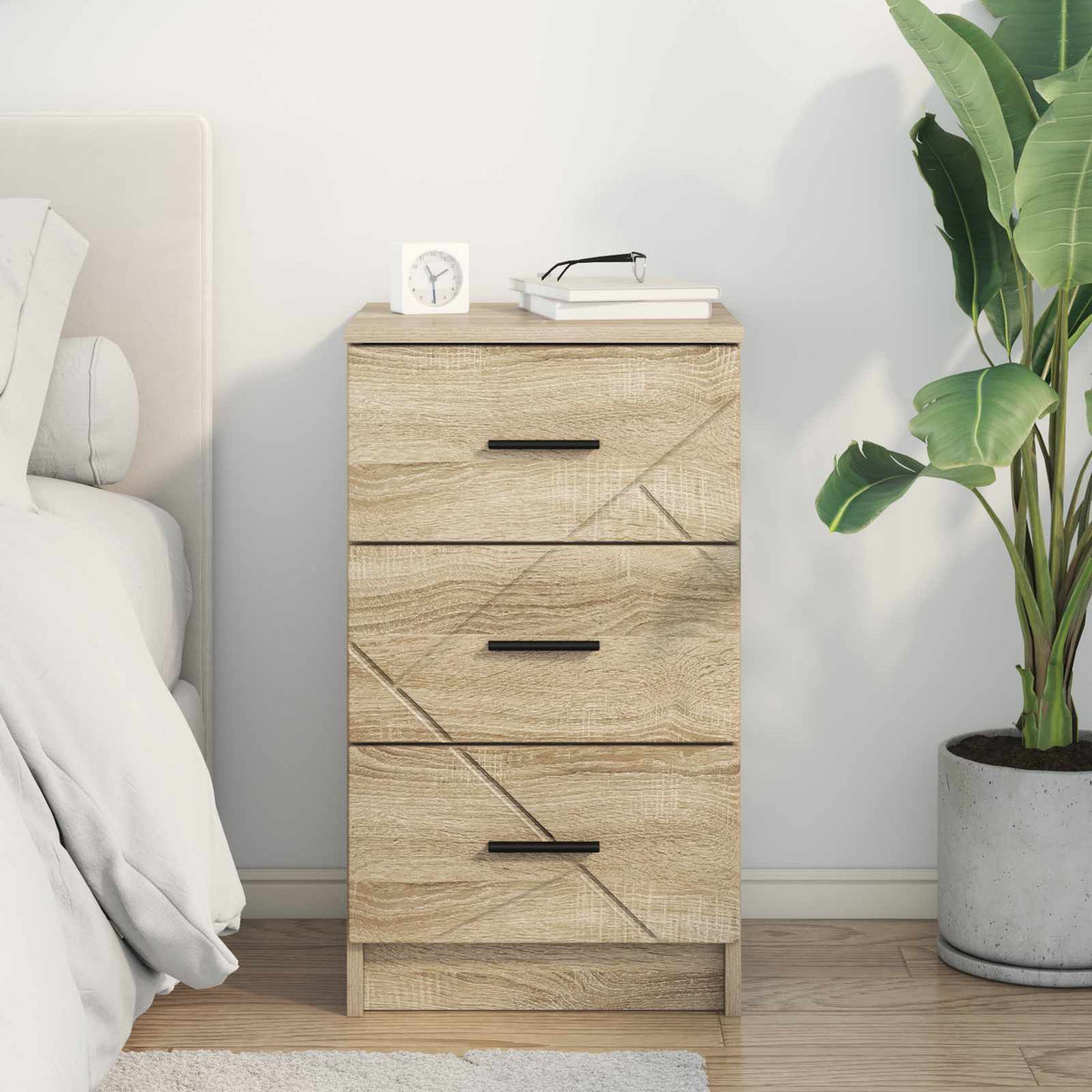 vidaXL Bedside Cabinet Sonoma oak 38 x 38 x 66 cm Engineered wood