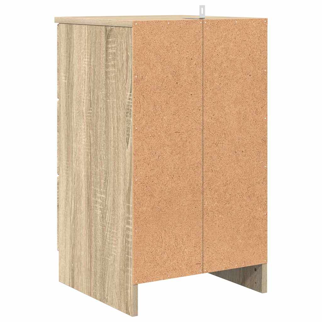 vidaXL Bedside Cabinet Sonoma oak 38 x 38 x 66 cm Engineered wood