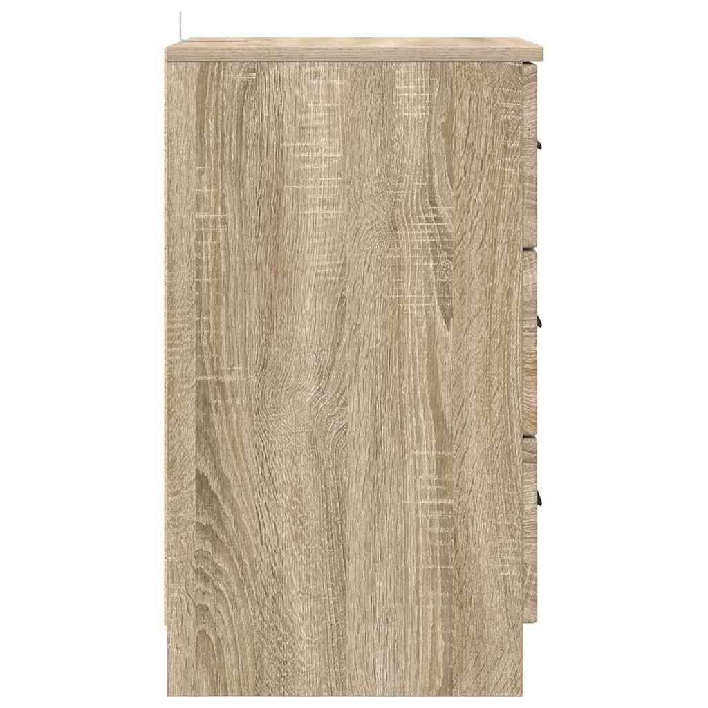 vidaXL Bedside Cabinet Sonoma oak 38 x 38 x 66 cm Engineered wood