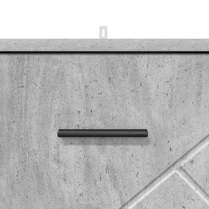 vidaXL Bedside Cabinet Concrete grey 38 x 38 x 66 cm Engineered wood
