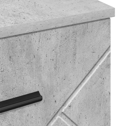 vidaXL Bedside Cabinet Concrete grey 38 x 38 x 66 cm Engineered wood