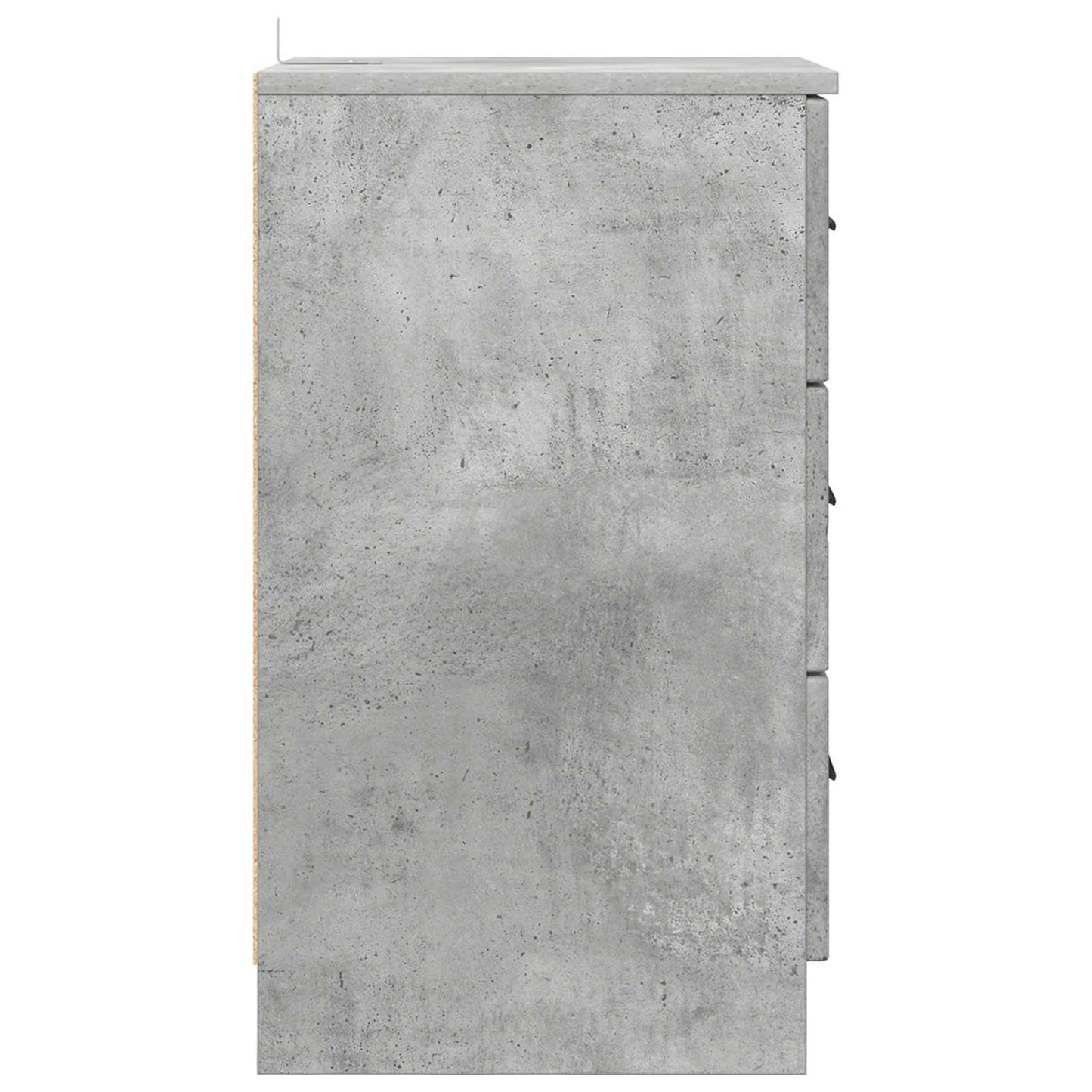 vidaXL Bedside Cabinet Concrete grey 38 x 38 x 66 cm Engineered wood