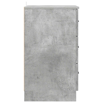 vidaXL Bedside Cabinet Concrete grey 38 x 38 x 66 cm Engineered wood