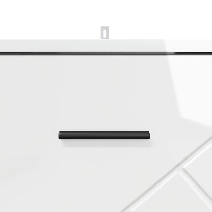 vidaXL Bedside Cabinet with Drawer High gloss white 38 x 38 x 66 cm