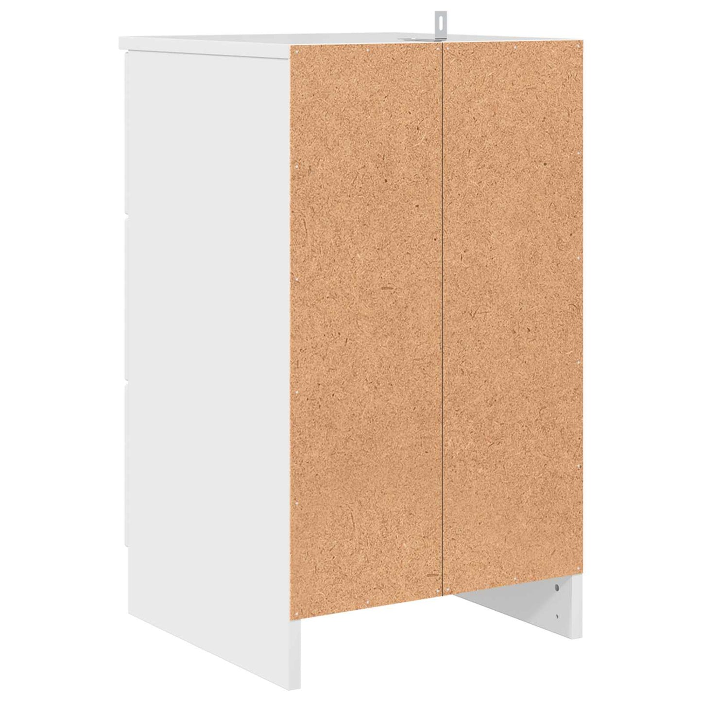 vidaXL Bedside Cabinet with Drawer High gloss white 38 x 38 x 66 cm