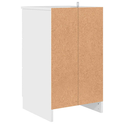 vidaXL Bedside Cabinet with Drawer High gloss white 38 x 38 x 66 cm