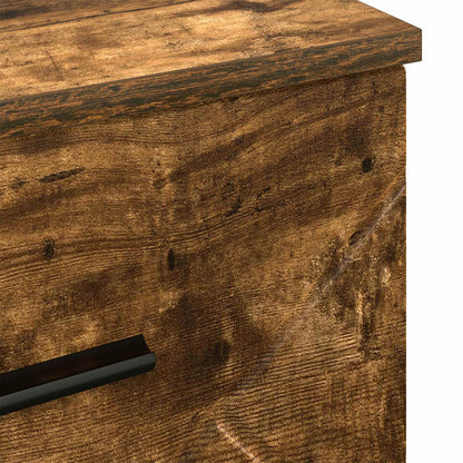 vidaXL Bedside Cabinet Smoked oak 38 x 38 x 66 cm Engineered wood