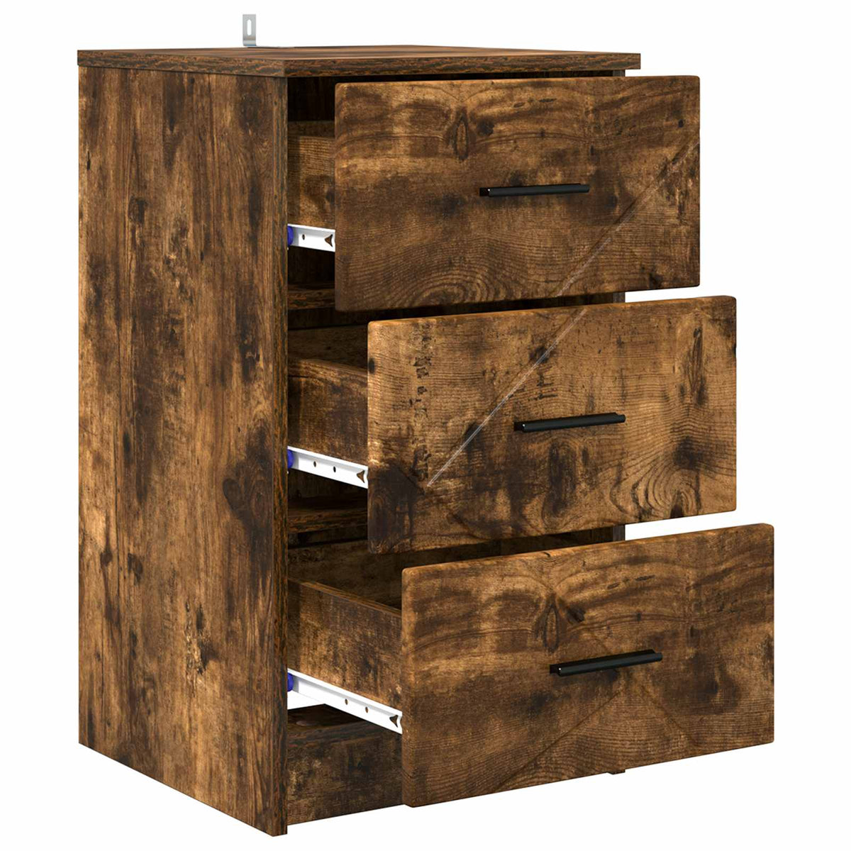 vidaXL Bedside Cabinet Smoked oak 38 x 38 x 66 cm Engineered wood
