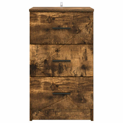 vidaXL Bedside Cabinet Smoked oak 38 x 38 x 66 cm Engineered wood