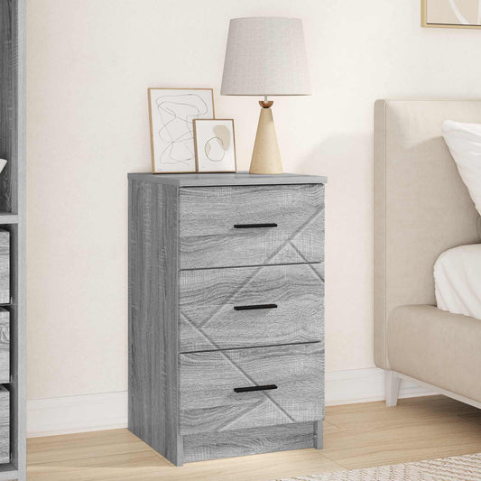 vidaXL Bedside Cabinet Grey sonoma 38 x 38 x 66 cm Engineered wood