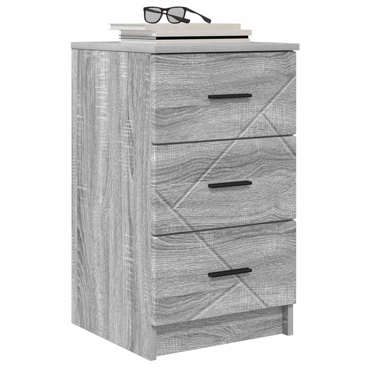 vidaXL Bedside Cabinet Grey sonoma 38 x 38 x 66 cm Engineered wood