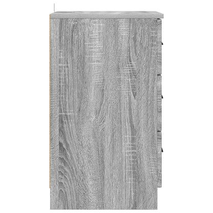 vidaXL Bedside Cabinet Grey sonoma 38 x 38 x 66 cm Engineered wood