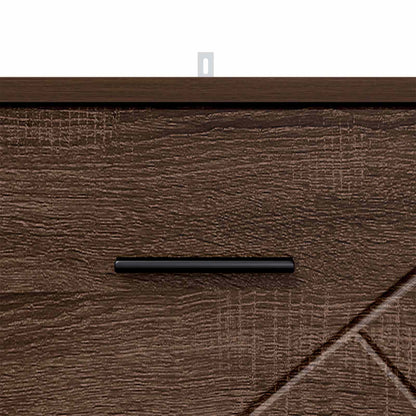 vidaXL Bedside Cabinet Brown oak 38 x 38 x 66 cm Engineered wood