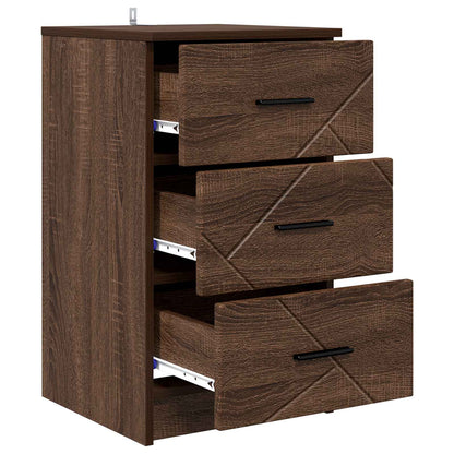 vidaXL Bedside Cabinet Brown oak 38 x 38 x 66 cm Engineered wood