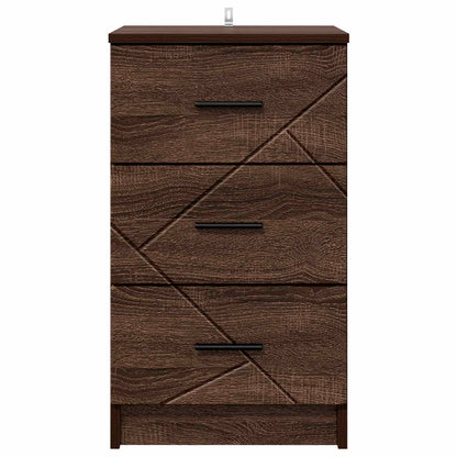 vidaXL Bedside Cabinet Brown oak 38 x 38 x 66 cm Engineered wood