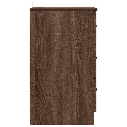vidaXL Bedside Cabinet Brown oak 38 x 38 x 66 cm Engineered wood