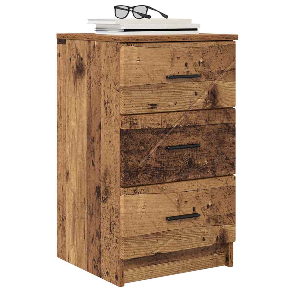 vidaXL Bedside Cabinet Old wood 38 x 38 x 66 cm Engineered wood