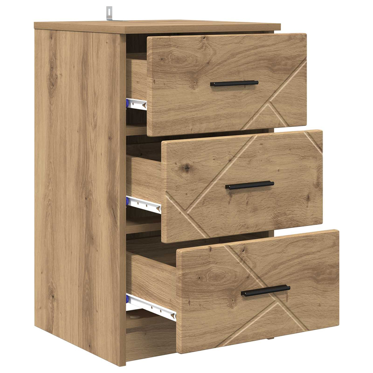 vidaXL Bedside Cabinet Artisan oak 38 x 38 x 66 cm Engineered wood