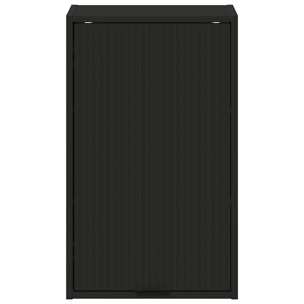 vidaXL Bathroom Cabinet Wall-mounted with Door Black 39 x 23.5 x 65 cm