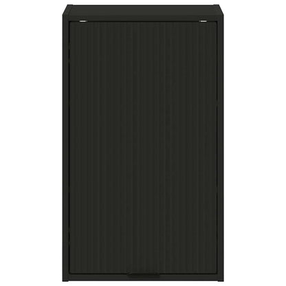 vidaXL Bathroom Cabinet Wall-mounted with Door Black 39 x 23.5 x 65 cm