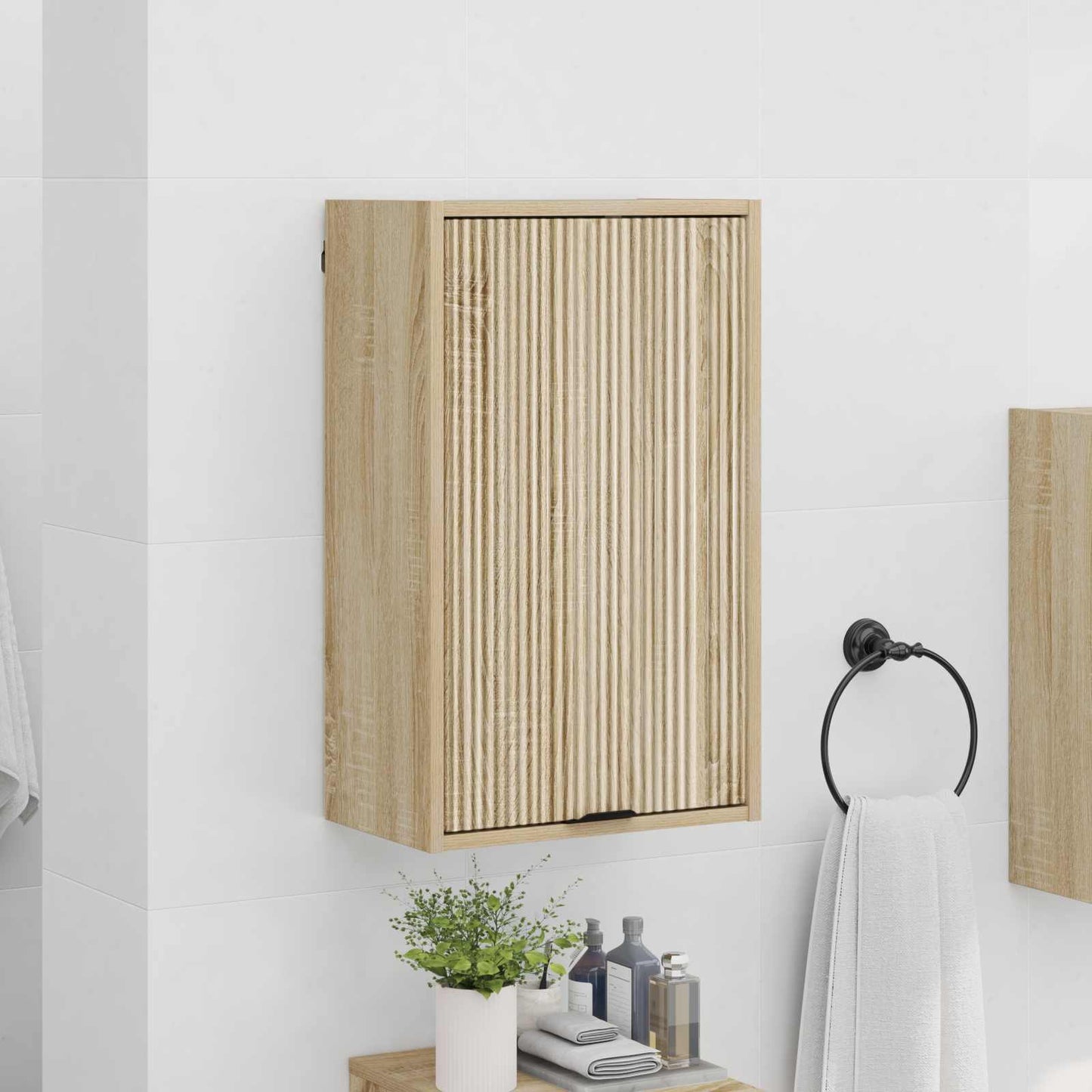 vidaXL Bathroom Cabinet Sonoma Oak 39 x 23.5 x 65 cm