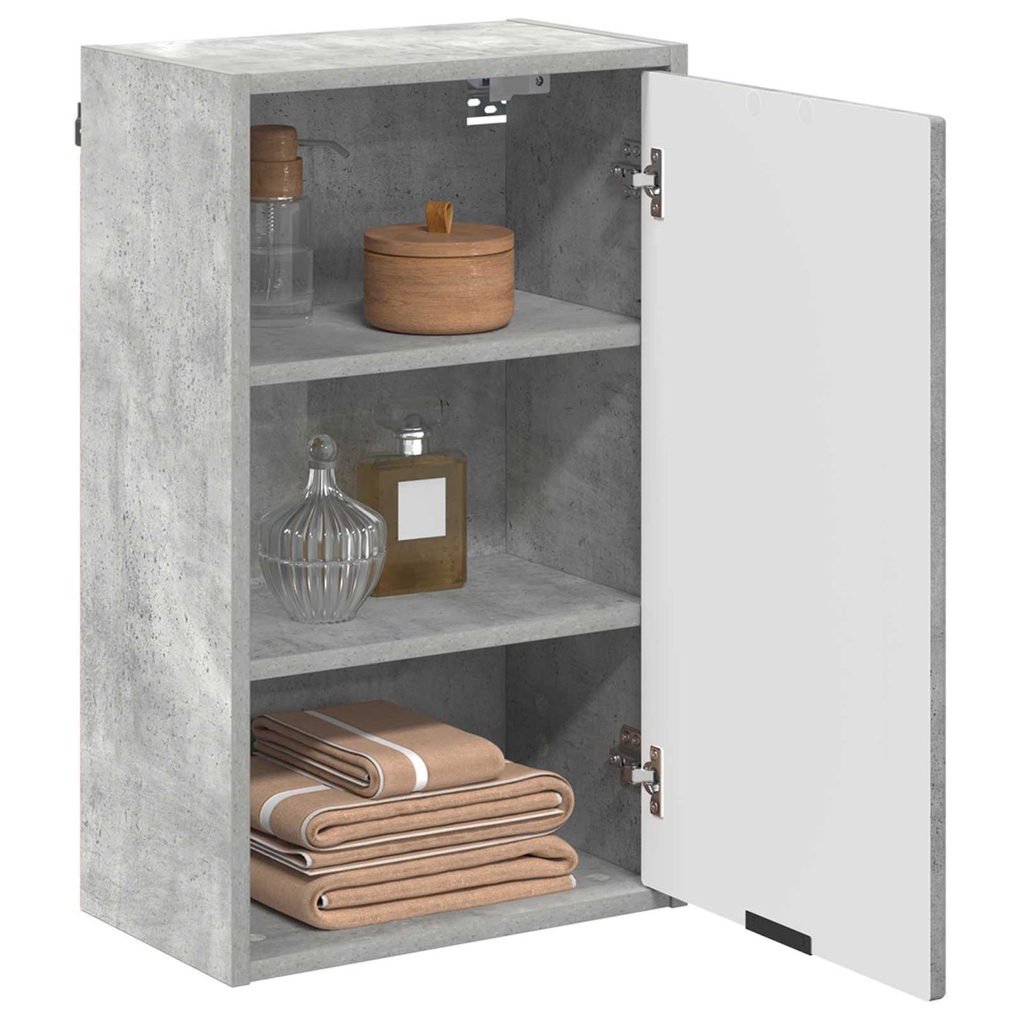 vidaXL Bathroom Cabinet Concrete Grey 39 x 23.5 x 65 cm