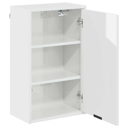 vidaXL Bathroom Cabinet High Gloss White 39 x 23.5 x 65 cm
