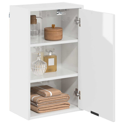 vidaXL Bathroom Cabinet High Gloss White 39 x 23.5 x 65 cm