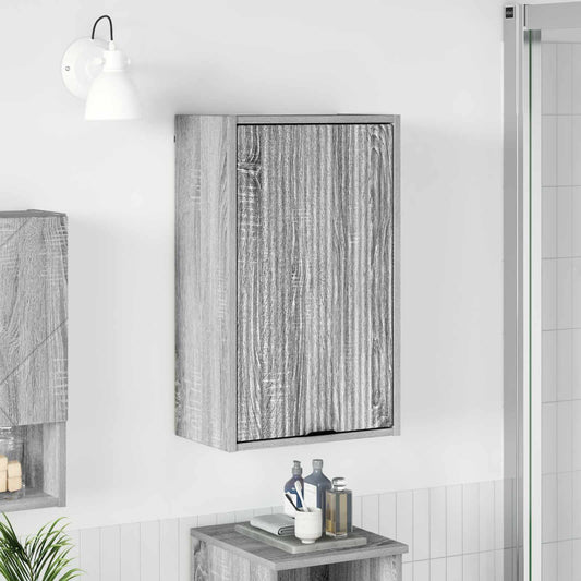 vidaXL Bathroom Cabinet Wall-mounted Grey Sonoma 39 x 23.5 x 65 cm