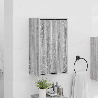 vidaXL Bathroom Cabinet Wall-mounted Grey Sonoma 39 x 23.5 x 65 cm