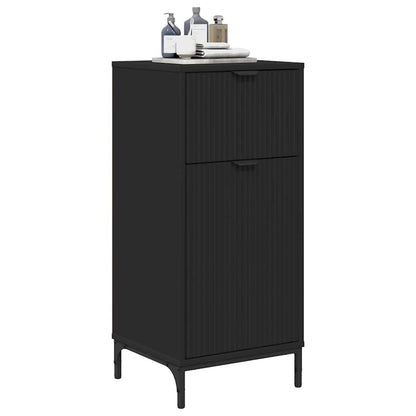 vidaXL Bathroom Cabinet with Drawer with Door Black 39.5 x 36 x 88 cm