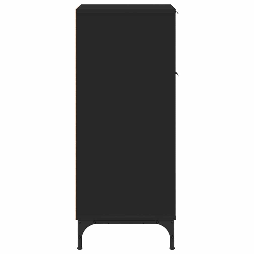 vidaXL Bathroom Cabinet with Drawer with Door Black 39.5 x 36 x 88 cm