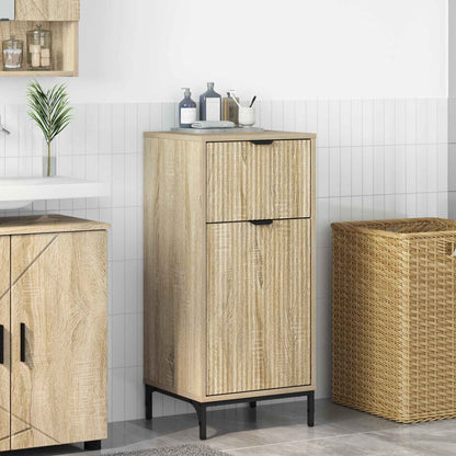 vidaXL Bathroom Cabinet with Drawer Sonoma Oak 39.5 x 36 x 88 cm
