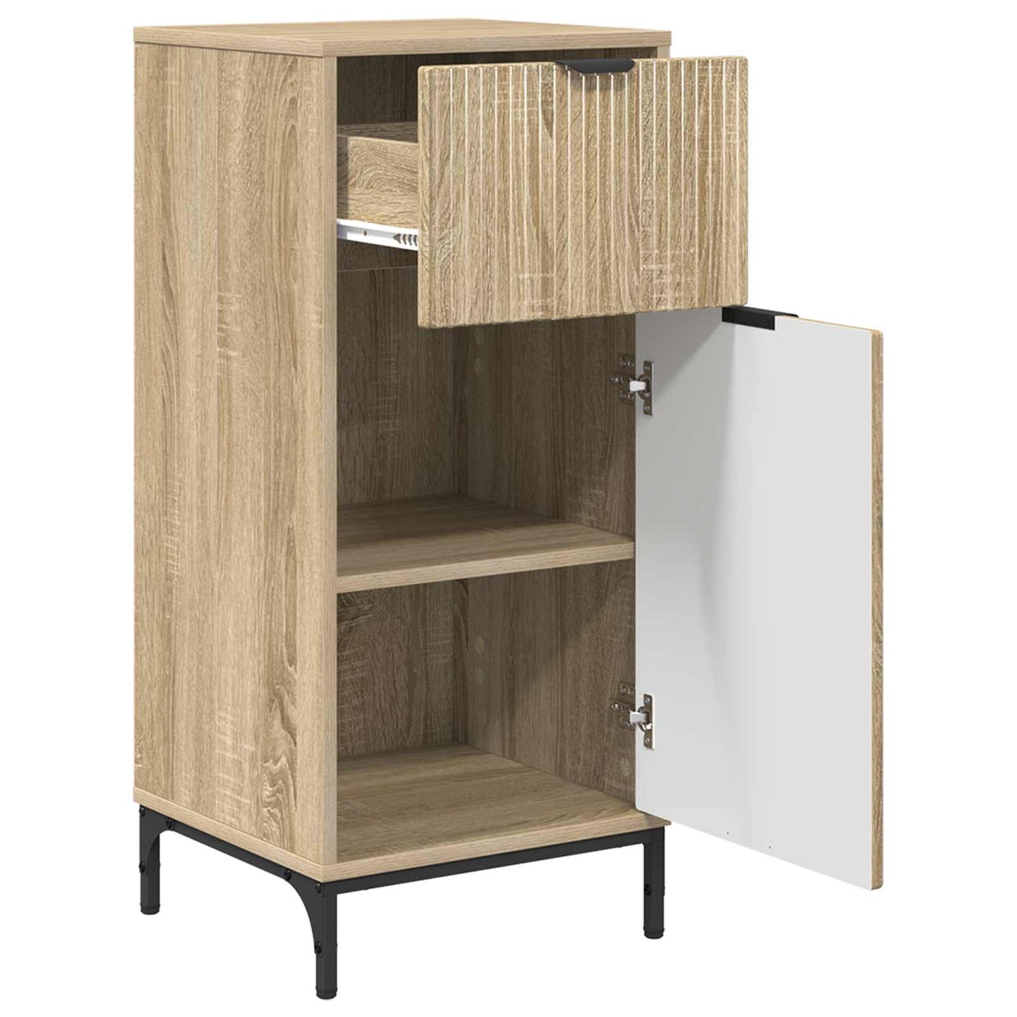 vidaXL Bathroom Cabinet with Drawer Sonoma Oak 39.5 x 36 x 88 cm