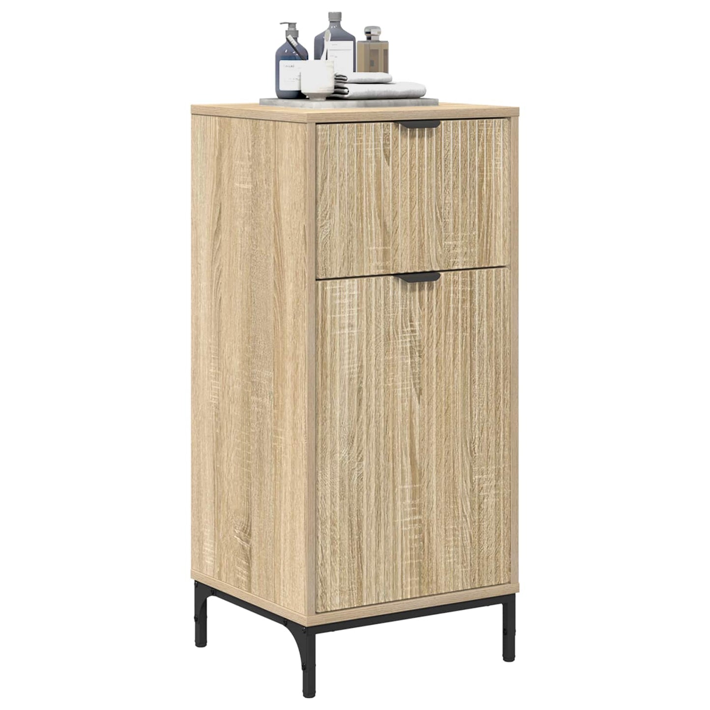 vidaXL Bathroom Cabinet with Drawer Sonoma Oak 39.5 x 36 x 88 cm