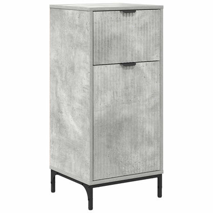 vidaXL Bathroom Cabinet with Drawer Concrete Grey 39.5 x 36 x 88 cm
