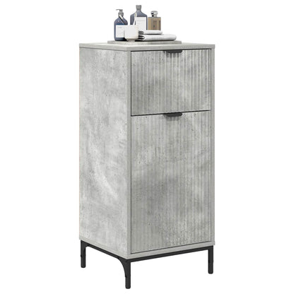 vidaXL Bathroom Cabinet with Drawer Concrete Grey 39.5 x 36 x 88 cm
