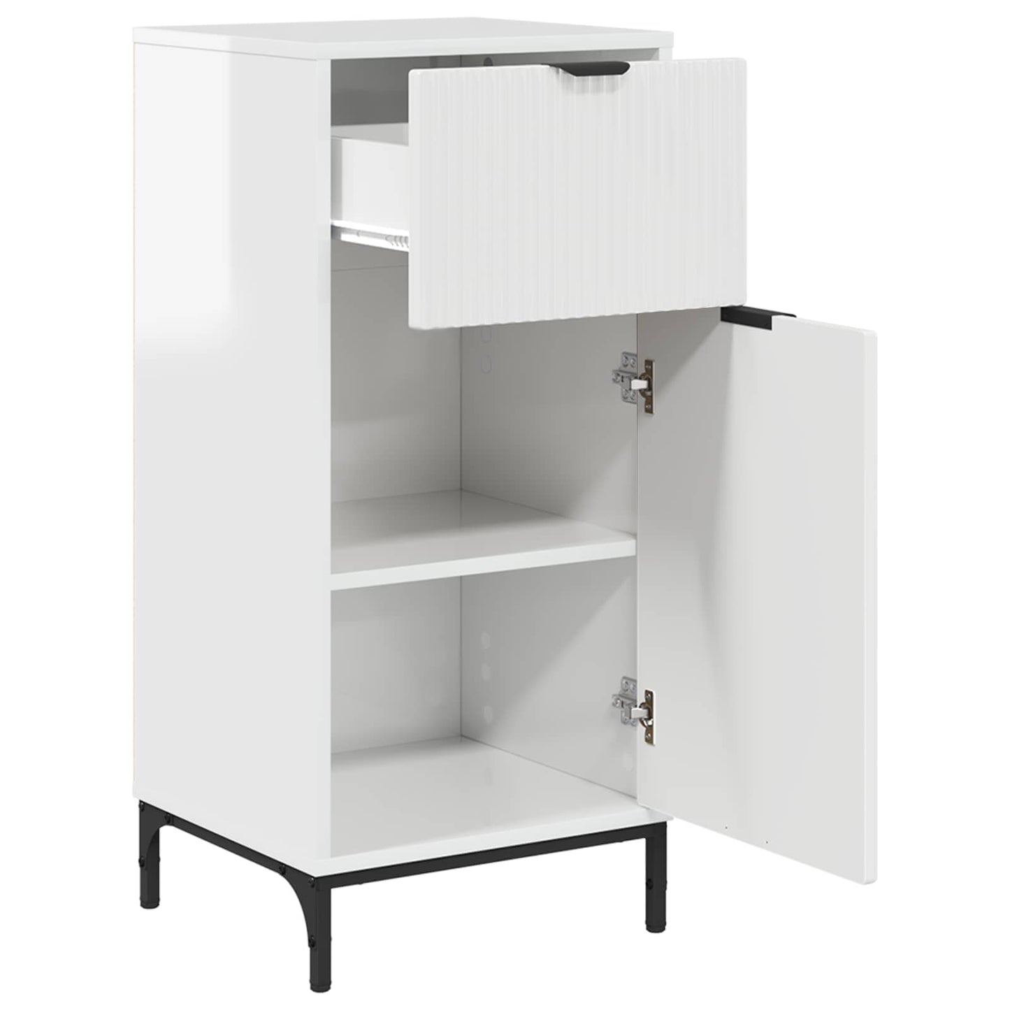 vidaXL Bathroom Cabinet High Gloss White 39.5 x 36 x 88 cm