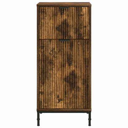 vidaXL Bathroom Cabinet with Drawer Smoked Oak 39.5 x 36 x 88 cm