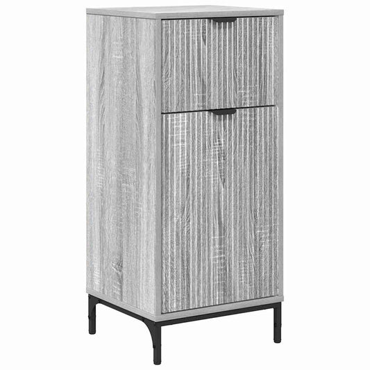 vidaXL Bathroom Cabinet with Drawer Grey Sonoma 39.5 x 36 x 88 cm