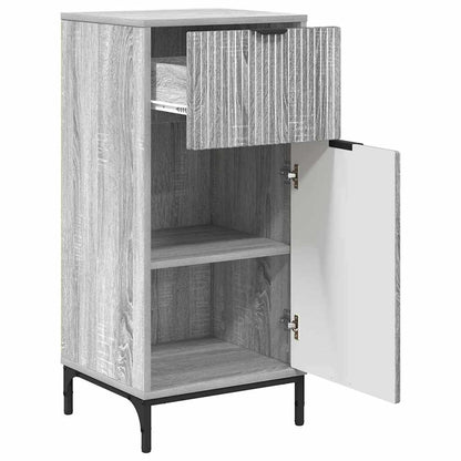 vidaXL Bathroom Cabinet with Drawer Grey Sonoma 39.5 x 36 x 88 cm