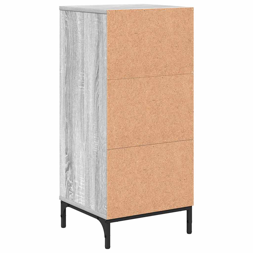 vidaXL Bathroom Cabinet with Drawer Grey Sonoma 39.5 x 36 x 88 cm