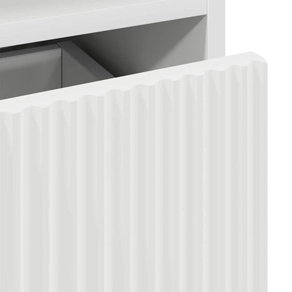 vidaXL Bathroom Cabinet with Drawer with Door White 31.5 x 33 x 190 cm