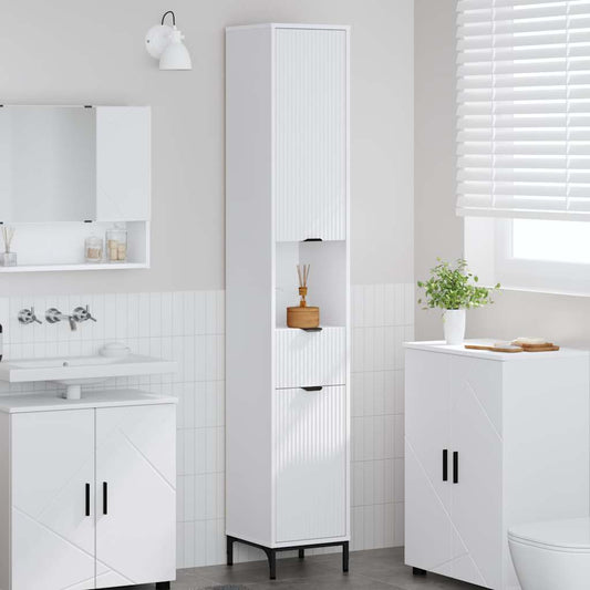 vidaXL Bathroom Cabinet White 31.5 x 33 x 190 cm